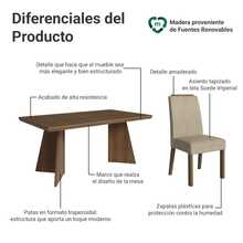 MADESA Dining Table & Chair Sets - Brown - View 4