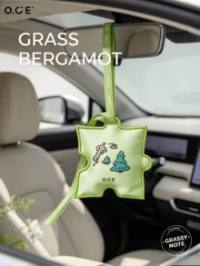 OCE Kantong Pengharum Ruangan Gantung Bentuk Puzzle, Kantong Aroma Bergamot Rumput Hijau, Kantong Aroma Bordir Kartun untuk Lemari Pakaian, Mobil, Dekorasi Rumah & Hadiah - 1PC - View 11
