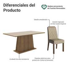 MADESA Dining Table & Chair Sets - Beige - View 4