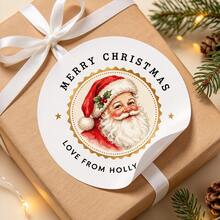 Customized Christmas Gift Labels, Merry Christmas Stickers, Christmas Gift Wrapping Labels, Christmas Gift Stickers/Personalized Name Gift Labels/Christmas Envelope Seal Stickers/Holiday Party Gift Labels Stickers - Round Sticker - View 5