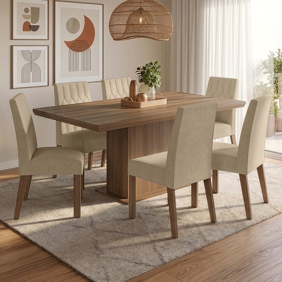 MADESA Dining Table & Chair Sets - Brown - View 1