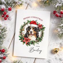 Customized Christmas Card With Pet Portrait, Personalized Dog Card, Personalized Card Customization, Thank You Card, Cat Birthday Card - Pet Greeting Card - View 7