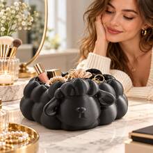 1pc 3D Printed Cute Sheep Storage Tray, Japanese Style Cute Sheep Vanity Jewelry Storage Box, Desktop Decor Tray, Can Store Hair Ties, Lipstick, Small Accessories, Unique Gift For Girls - Multicolor - View 8