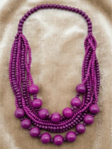 1pc Multilayer Beaded Pendant Personalized Vintage Bohemian Beach Holiday Style Women Necklace - Multi-layer Necklace With Large and Small Round Beads - View 15