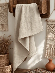 1/6/12/120pcs Bohemian Elegant Beige Wrinkled Texture Washable Reusable Cloth Napkins, Suitable For Restaurant, Kitchen, Wedding, Party, Dining Table Decoration, Coffee Shop Decor - Beige - View 5