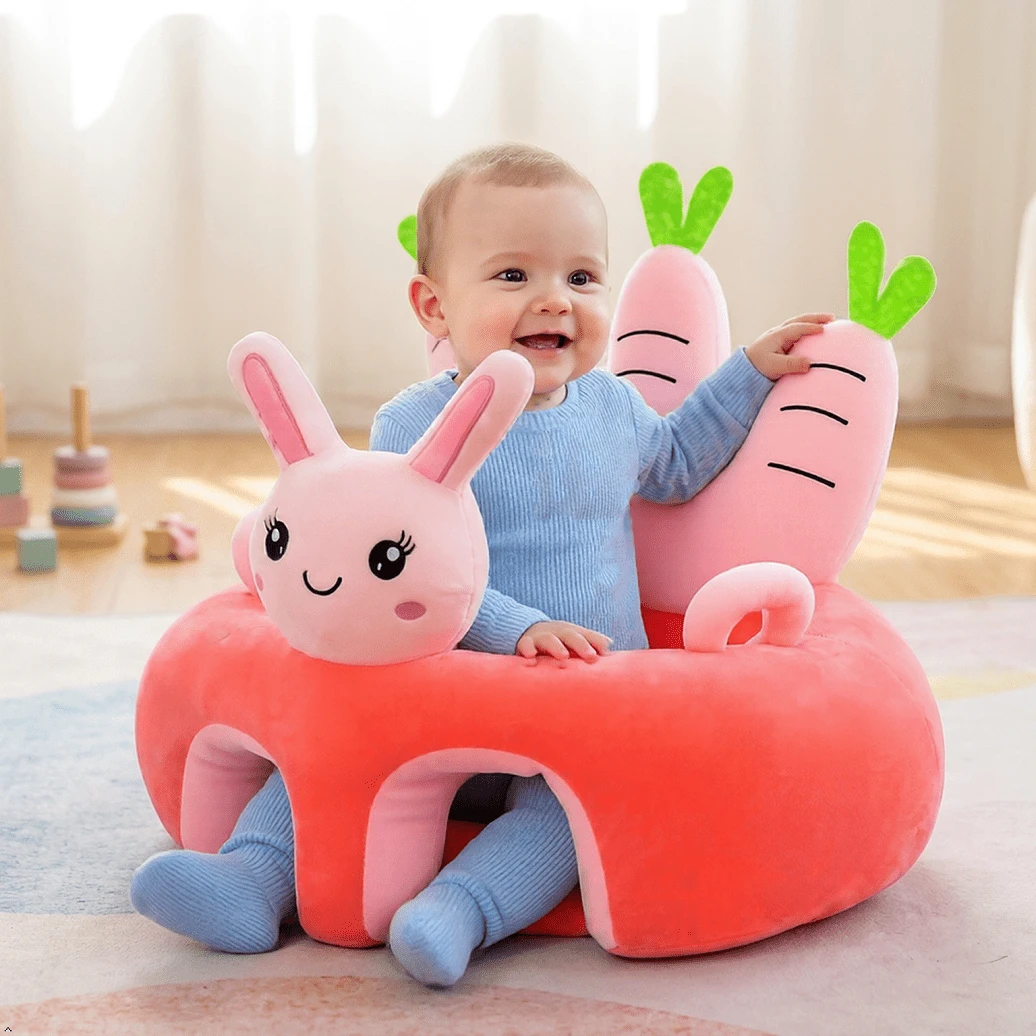Libsit Baby Support Seat - Toddler Floor Sofa Chair With Learning To Sit Function, Suitable For Toddlers And Infants - Rose Red - View 1