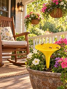 5pcs Ground-Insert Bee Waterer, Honeycomb Texture Insect Drinking Station, Outdoor Garden Pollinator Water Tray, Ground-Insert Bee Water Dispenser, For Yard, Lawn, Landscape Decoration - A - View 1