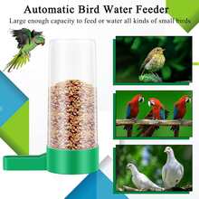 1pc PVC Hanging Bird Cage Feeder Automatic Water Dispenser For Parrots Suitable For Bird Cages - L-2PCS - View 4