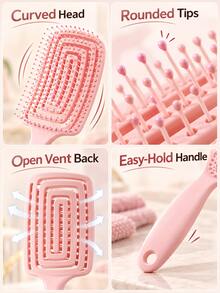This High-Arched Voluminous Comb Is An Essential Styling Tool, Perfect For Long Hair. Its Features Include Massage Function, Soft Air Cushion Base And Hair Care Benefits. - Multiple Styles - View 8