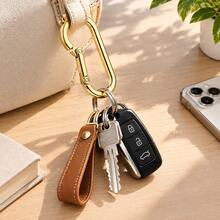 Durable Wear-Resistant Metal Keychain, Minimalist Versatile Style, Round Ring Waist Hang Design, Portable Hook Accessory, Key Bag Pendant, Suitable For Daily Commute, Luggage Decoration, Personal Storage - Durable and Wear-resistant - View 11