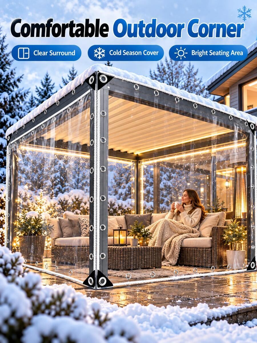 1pc Heavy Duty Thickened Tear-Resistant PVC Waterproof Tarp ...