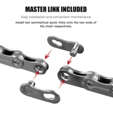 SAGMIT MTB/Road Bike Chain 8/9/10/11/12S High-Carbon Steel Quick-Release Buckle For SRAM And Mainstream Shifting Systems - Multicolor - View 8