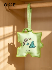 OCE Kantong Pengharum Ruangan Gantung Bentuk Puzzle, Kantong Aroma Bergamot Rumput Hijau, Kantong Aroma Bordir Kartun untuk Lemari Pakaian, Mobil, Dekorasi Rumah & Hadiah - 1PC - View 6
