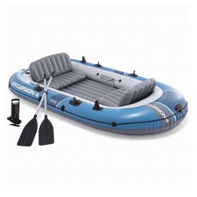 Bote Inflável Excursion 4 Pessoas 315cm Remos Bomba até 500kg Intex