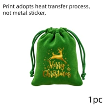 Christmas Drawstring Gift Bags, 3 Colors, Classic Gold Reindeer Christmas Print, Suitable For Party Favors, Candy And Small Gifts, Christmas Stocking Fillers, Not For Direct Food Contact - Christmas Drawstring Bag - View 16