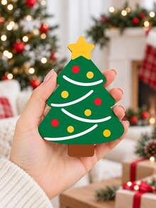 1/4/8pcs Christmas Tree Coasters Set, Cute Xmas Tree Drink Coasters For Coffee Cups And Glasses, Holiday Table Decor For Christmas Party Dining Room Kitchen Home Decoration, Festive Winter Accessories Gift For Family Friends - Christmas Tree - View 3