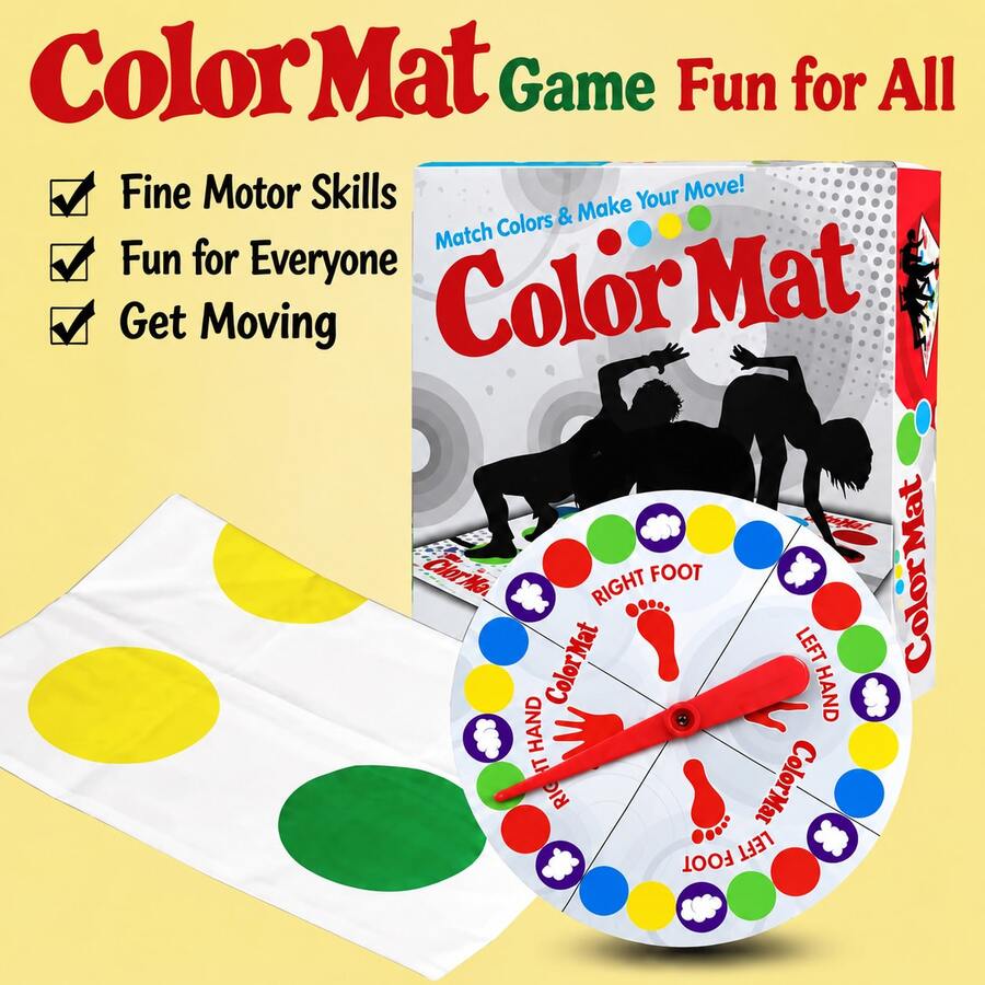 1pc Body Game Mat, Classic Floor Party Game, Suitable For Family, Hand-Foot Balance Twisting Game, Indoor/Outdoor Interactive Game, Suitable For Party, Birthday Gathering