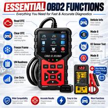 2PCS Kit V519 OBD2 Scanner & CNBJ-823 Circuit Tester Combo, 2 Pieces Automotive Diagnostic Tool Kit, Engine Fault Code Reader, DTC Clear, Live Data, 6-24V Electrical Circuit Tester For Auto Repair - A - View 3