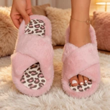 Sandal Rumah Wanita Warna Pink, Sepatu Rumah Baru untuk Musim Semi/Panas, Dalam/Luar Ruangan - Berwarna merah muda - View 2