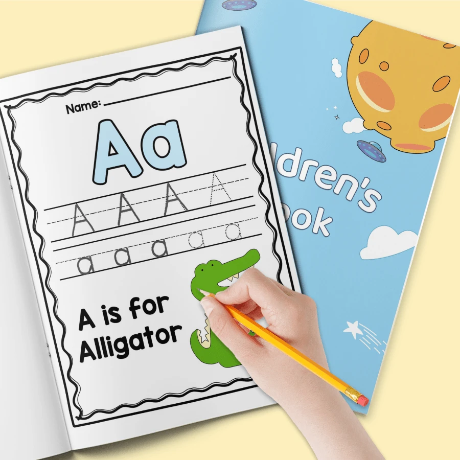 A-Z Alphabet Tracing & ABC Handwriting Practice Notebook, Uppercase & Lowercase Letter Writing, Letter Recognition, Picture Vocabulary, Coloring Activities, Pencil Control & English Learning Practice - Alphabet Learning Practice - View 1