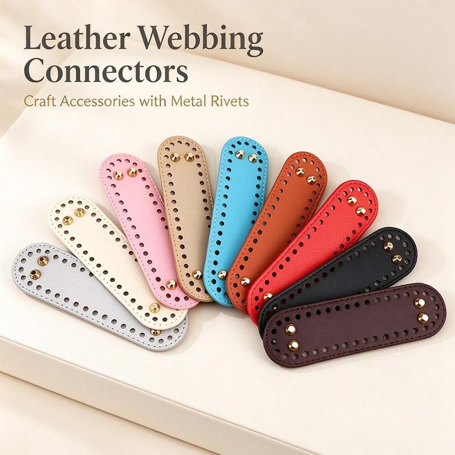 9/5 Pcs/Set Faux Leather DIY Handbag Bottoms, 7.09x1.97inch PU Material Pack For Crafting