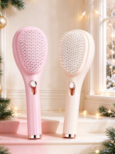 1 pieza Peine retráctil mágico, limpieza del cuero cabelludo sin dañar el cabello, cepillo de masaje portátil para el cabello, peine antiestático para el hogar, peine retráctil, cepillo de masaje mágico, cepillo de limpieza del cuero cabelludo y el cabello, antiestático, no dañino, cabello esponjoso, uso portátil en el hogar, regalo de Navidad