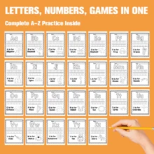 A-Z Alphabet Tracing & ABC Handwriting Practice Notebook, Uppercase & Lowercase Letter Writing, Letter Recognition, Picture Vocabulary, Coloring Activities, Pencil Control & English Learning Practice - Alphabet Learning Practice - View 6