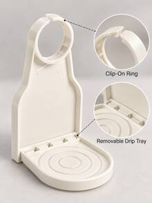 1pc Laundry Detergent Cup Holder, Laundry Detergent Bottle Clip-On Drip Tray, Anti-Drip Measuring Cup Rack, Space-Saving Laundry Room Storage Organizer, Laundry Room Accessories & Essentials (Cup Holder Only, Clip Not Included) - Multiple Styles - View 8