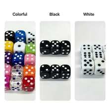 8pcs--14mm Pink Rounded Acrylic Game Dice--Suitable For Party Entertainment, Tabletop Games, Halloween, Christmas Gifts, Birthday Gifts And Player Gifts - View 11