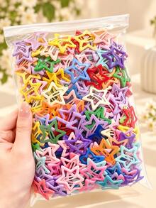 40pcs Elegant & Cute Star Hair Clips Set, Dopamine Colorful Oil Drip Y2K Bangs Clips, Five-Pointed Star BB Clips, Sweet & Cute Side Hair Clips, Durable & Non-Slip, Tidy Loose Hair, Suitable For Daily Styling And Vacation Wear <Random Color/Style Delivery> - Multicolor - View 10