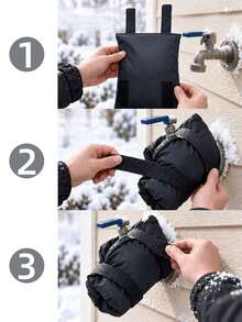 Thickened Faucet Anti-Freeze Insulation Cover, Outdoor Water Pipe Anti-Freeze & Dust Cover, Prevents Faucet Freezing, Winter Insulation Essential, Reusable, Easy To Remove, Suitable For Home, Garden, Kitchen And Various Outdoor Environments, Winter Must-Have - A - View 4