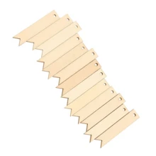 20/40pcs DIY Handmade Blank Wooden Tags Set, Wooden Labels With Holes, Unfinished Wooden Craft Tags, Blank Wooden Plaques, Suitable For Hanging Artworks - A - View 8