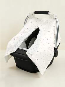1pc Plush Baby Stroller Cover, Universal Protective Sunshade, Baby Car Seat Windproof Dustproof Cover, Unisex - Multicolor - View 12