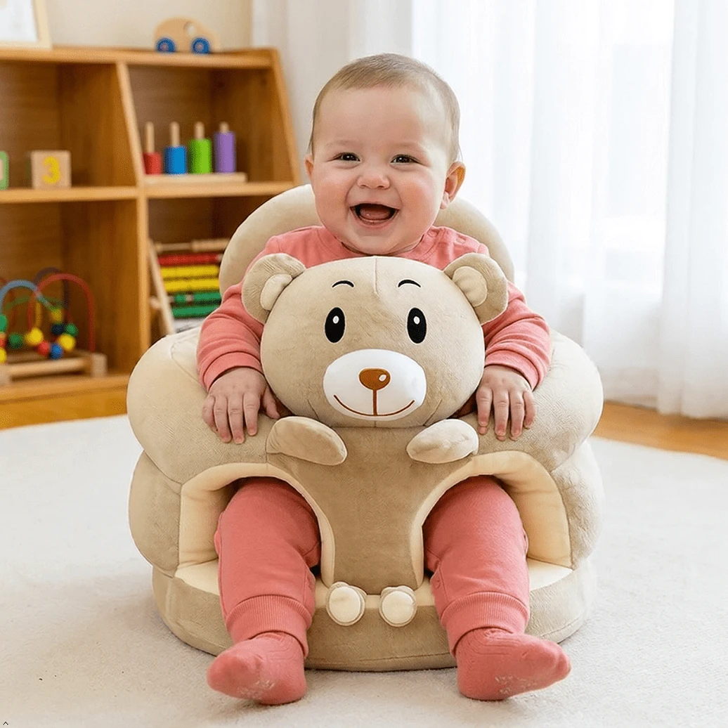 Libsit Ghế hỗ trợ ngồi cho bé - Ghế sofa sàn cho trẻ tập ngồi với chức năng hỗ trợ học ngồi, phù hợp cho trẻ chập chững và trẻ sơ sinh - Màu Khaki - Xem 1