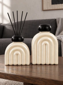 1pc Modern Arch-Shaped Rattan Aromatherapy Bottle, Glossy Wavy Design Decorative Fragrance Bottle, Suitable For Living Room, Bedroom, Bathroom And Shelf Decoration - A - View 6