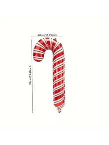 6pcs Giant Christmas Candy Cane Foil Balloons - Perfect Choice For Holiday And New Year Party Decoration, No Power Needed, Christmas - Multicolor - View 7
