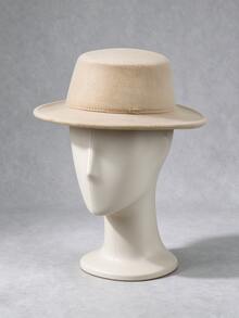Autumn/Winter Flat Top Wool Felt Hat With Wide Brim, Versatile Felt Hat, Women's Jazz Hat, French Style - Multicolor - View 6