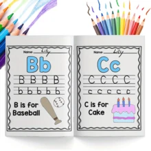 A-Z Alphabet Tracing & ABC Handwriting Practice Notebook, Uppercase & Lowercase Letter Writing, Letter Recognition, Picture Vocabulary, Coloring Activities, Pencil Control & English Learning Practice - Alphabet Learning Practice - View 2
