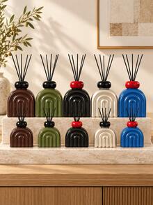 Rainbow Arch Shaped Reed Diffuser Bottle, Modern Groovy Aroma Vase, Stylish Desktop Fragrance Display Decor For Home - Arch-shaped Bottle - View 5