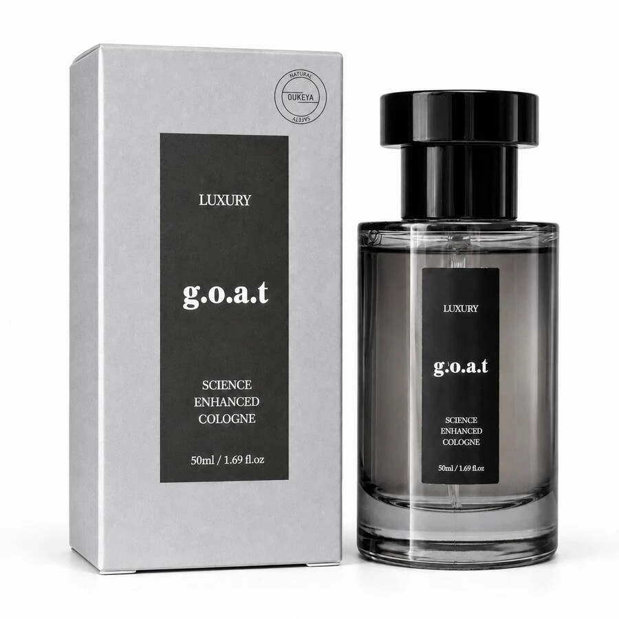 OUKEYA Perfume para Hombre g.o.a.t Luxury 50ml Colonia Masculina Spray Fragancia Cítrica Amaderada con Sándalo y Ámbar