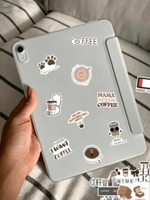 50Pcs Coffee Addict Stickers, Vintage Coffee Quote Design, Suitable For Laptops, Water Bottles, Skateboards, Tablets, Scrapbooks, Phone Cases, Ideal For DIY & Gifts For Coffee Lovers - Multicolor - View 3