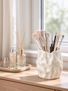 1pc Asymmetrical Wavy Makeup Brush Holder, Multi-Color Cosmetic Storage Cup, Makeup Organizer Rack, Suitable For Vanity Tabletop, Bedroom Dressing Table Surface, Decorative Space-Saving Cosmetic Display Stand - Multicolor - View 7