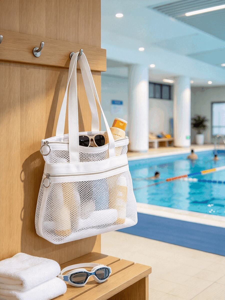 Transparent Waterproof Swimming Bag, Multi-Functional Transparent Mesh ...