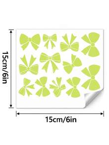 12pcs Glow-In-The-Dark Pink Bow Stickers, Suitable For Home Decor In Living Room, Bedroom And Kids Room. Removable Semi-Matte Self-Adhesive Stickers For Living Room, Bedroom And Kids Room. Home Decor Stickers, Wall Decals, Vinyl Stickers, Spring Decor To Add Vitality To The Home. Rama Decor Sticker Gift, Ideal For Birthday Or Graduation Gifts. - A - View 17