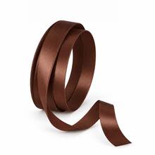 Chocolate Coffee Color Satin Ribbon, Premium Glossy Soft Ribbon, Suitable For Gift Wrapping, Bows, Wedding, Floral Arrangement, Holiday Party, Hair Accessories, Clothing Trims And DIY Crafts - Satin Ribbon - View 14