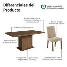 MADESA Dining Table & Chair Sets - Brown - View 4