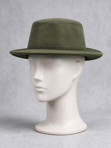 Autumn/Winter Flat Top Wool Felt Hat With Wide Brim, Versatile Felt Hat, Women's Jazz Hat, French Style - Multicolor - View 10