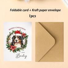 Customized Christmas Card With Pet Portrait, Personalized Dog Card, Personalized Card Customization, Thank You Card, Cat Birthday Card - Pet Greeting Card - View 16