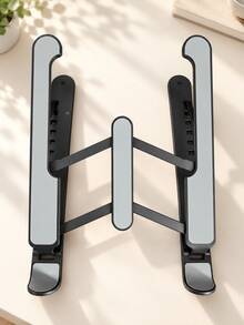 1pc 7-Level Adjustable Folding Laptop Stand, ABS Desktop Computer Holder, Stable Non-Slip Portable Laptop Stand, Multi-Angle Height Support, Foldable Storage, Suitable For Laptop, Tablet, Office, Study, Home, Travel, Desktop Stand, Random Style, Laptop Riser, Ergonomic Laptop Stand, Ventilated Cooling, Notebook Holder, Office Desk Accessories, Work From Home Essentials - Multicolor - View 7