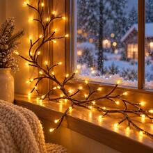 Creative USB Bendable Tree Twig Lights, Artificial Willow Branch Fairy Lamp, Adjustable Branches, Warm LED Lights To Elevate Wall Background Aesthetic - Branch - View 4